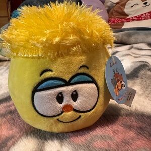 Calplush Club Penguin Emoji Animal Pal Emotions 6” Plush yellow Stuffed Toy